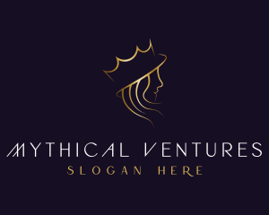 Royal Queen Hair Stylist logo design