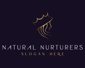 Royal Queen Hair Stylist logo design