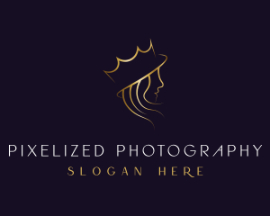 Royal Queen Hair Stylist logo design