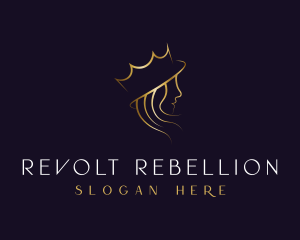 Royal Queen Hair Stylist logo design