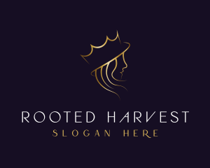 Royal Queen Hair Stylist logo design