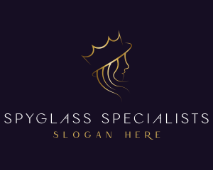 Royal Queen Hair Stylist logo design