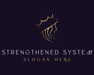 Royal Queen Hair Stylist logo design