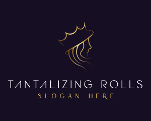 Royal Queen Hair Stylist logo design