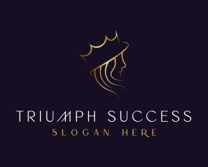 Royal Queen Hair Stylist logo design