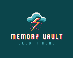 Cloud Thunder Pixelated logo
