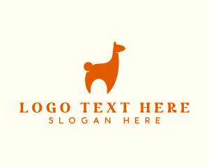 Llama Alpaca Animal logo