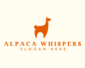 Llama Alpaca Animal logo design