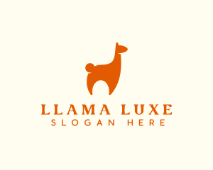 Llama Alpaca Animal logo