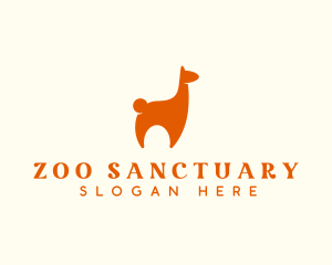 Llama Alpaca Animal logo design