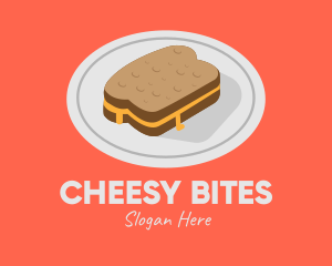 Cheese Sandwich Plate logo design