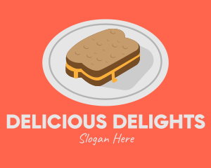 Cheese Sandwich Plate logo design