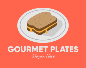 Cheese Sandwich Plate logo design