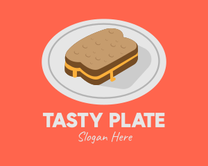 Cheese Sandwich Plate logo design