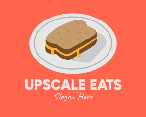 Cheese Sandwich Plate logo design