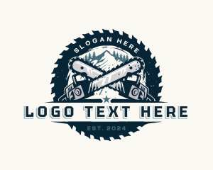 Chainsaw Mountain Lumberjack logo