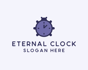 Violet Clock Bug logo design