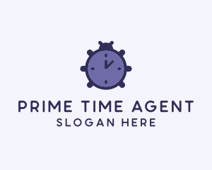 Violet Clock Bug logo design