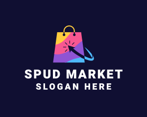 Online Market  Bag logo design