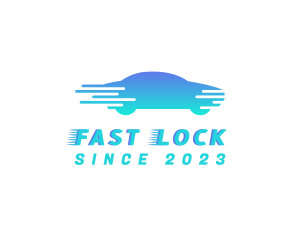 Blue Fast Car logo design