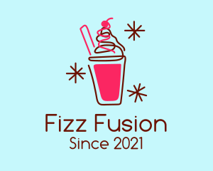 Fruity Milkshake Beverage logo