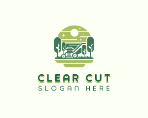 Mowing Lawn Mower logo design