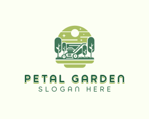 Mowing Lawn Mower logo design