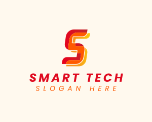 Modern Tech Startup Letter S logo design