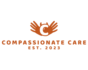 Hands Palm Charity Care logo design