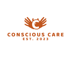 Hands Palm Charity Care logo design