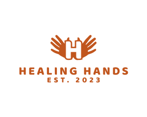 Hands Palm Charity Care logo design