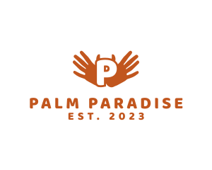 Hands Palm Charity Care logo design