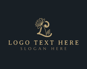 Luxury Wellness Flower Letter L logo