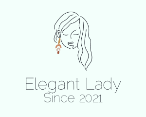 Lady Boutique Jewel Earring  logo design