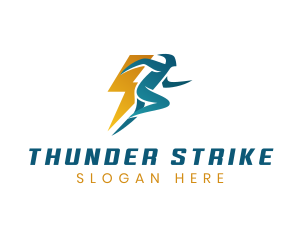 Electric Thunder Man logo design