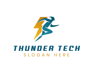 Electric Thunder Man logo design