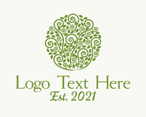Elegant Green Vines  logo