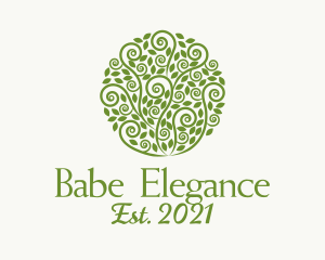 Elegant Green Vines  logo design