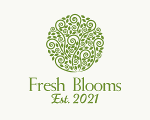 Elegant Green Vines  logo design