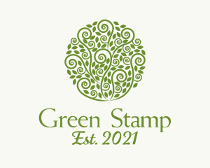 Elegant Green Vines  logo design