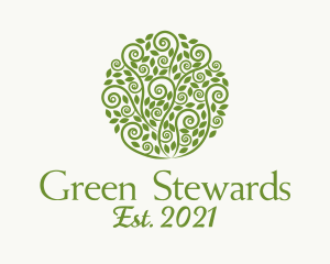 Elegant Green Vines  logo design