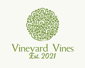 Elegant Green Vines  logo design