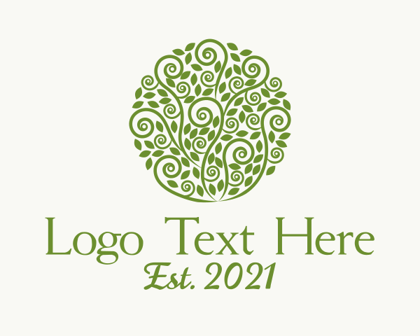 Elegant Green Vines  logo