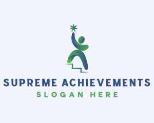 Human Leader Achiever logo design