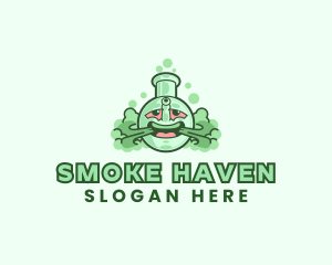 Bong Smoke Weed logo design