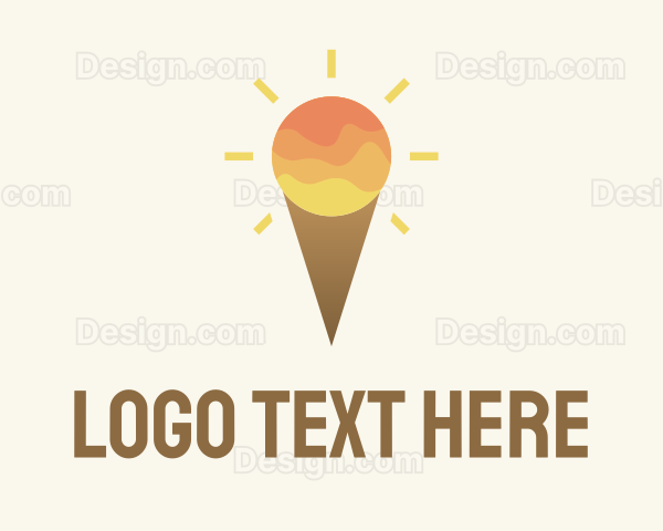 Ice Cream Sunset Sky Logo