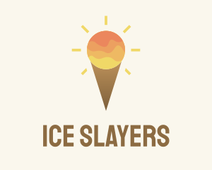 Ice Cream Sunset Sky logo design