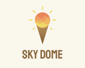 Ice Cream Sunset Sky logo design