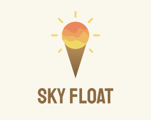 Ice Cream Sunset Sky logo design