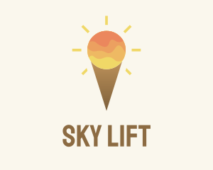 Ice Cream Sunset Sky logo design